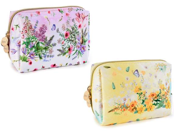 Beauty case in Wildflowers fabric with zip